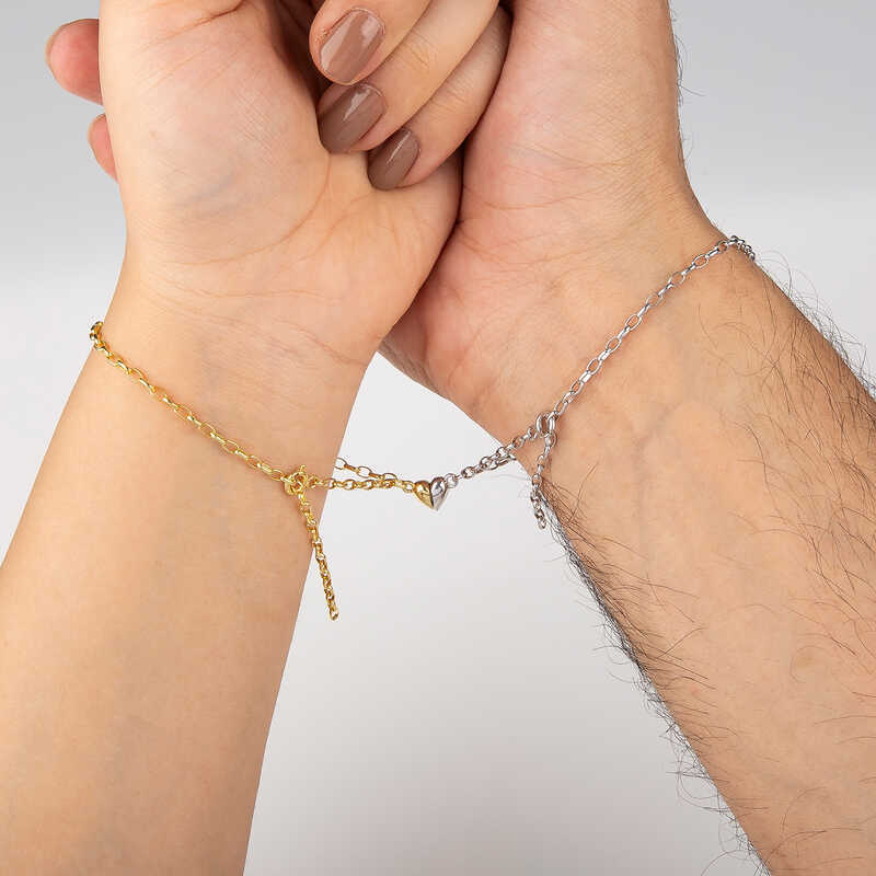 Golden Hearts Bileklik (Çift)