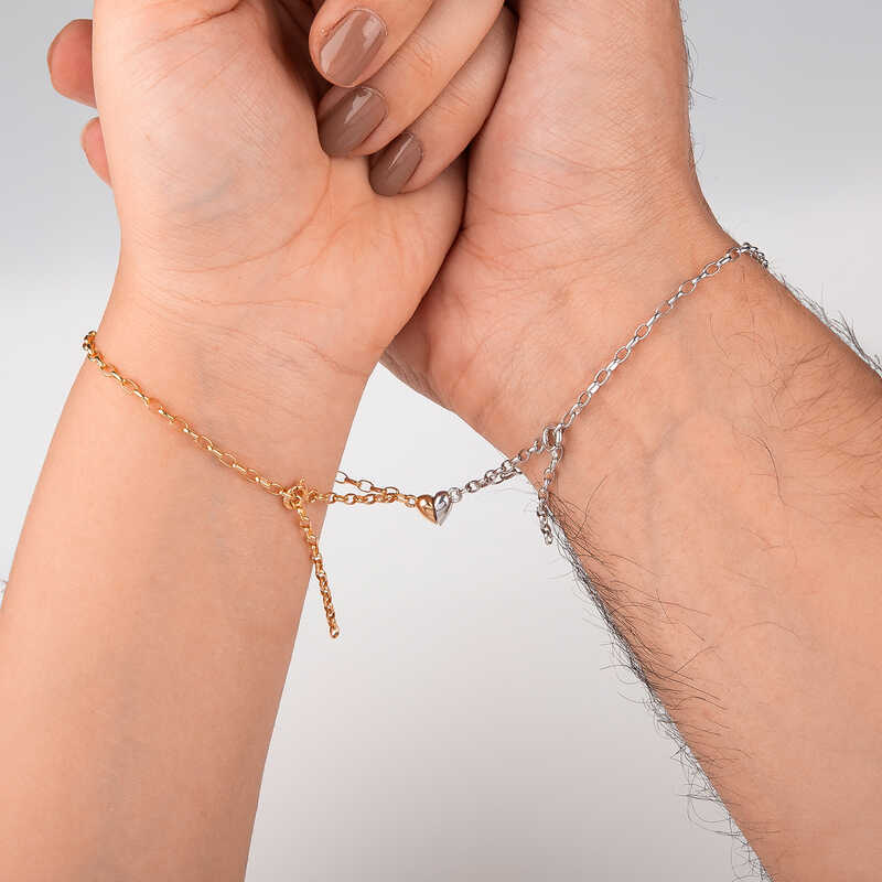 Golden Hearts Bileklik (Çift)