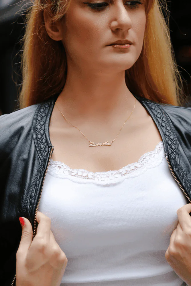 Minimal İki İsim Kolye