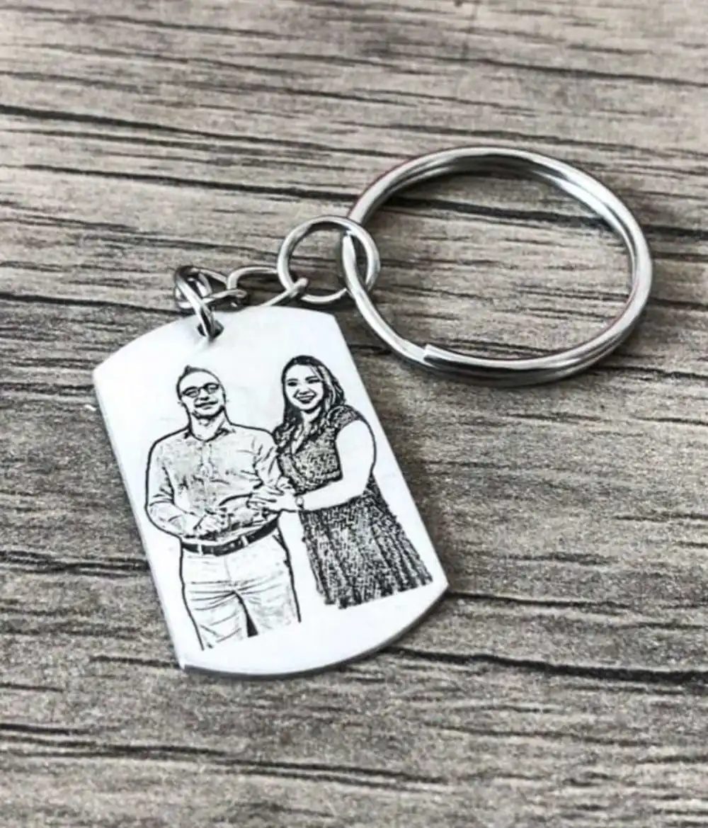 Resimli Gümüş Anahtarlık